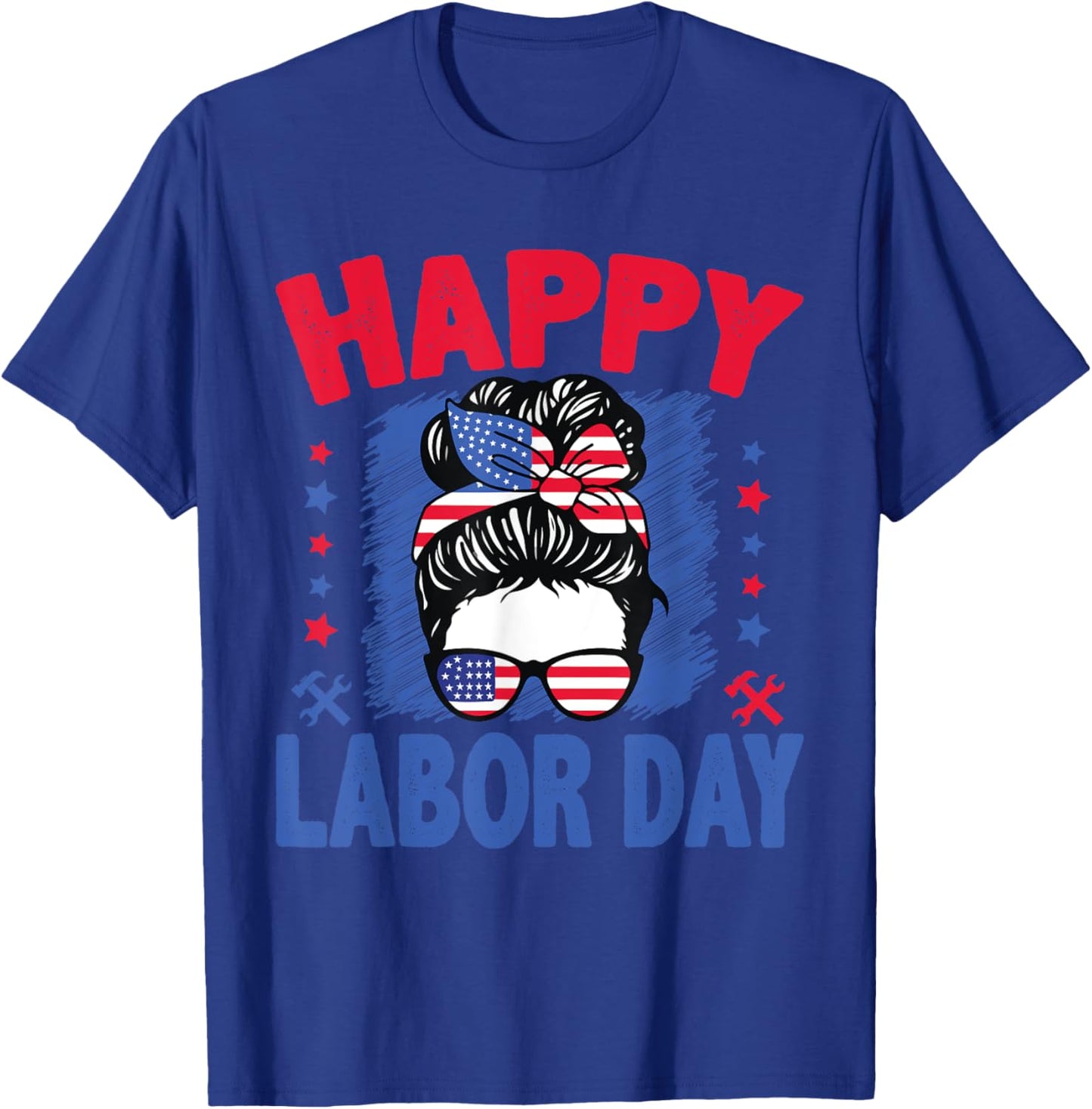 Happy Labor Day Shirt Labor Day Patriot Men Women Boys Kids T-Shirt - T-Shirt | Royal