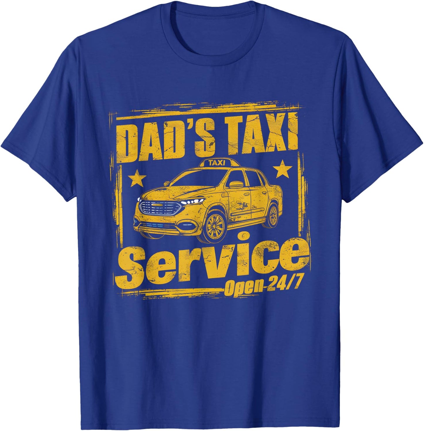 Dad's 24/7 Taxi Service - Dad Driving T-Shirt - T-Shirt | Royal