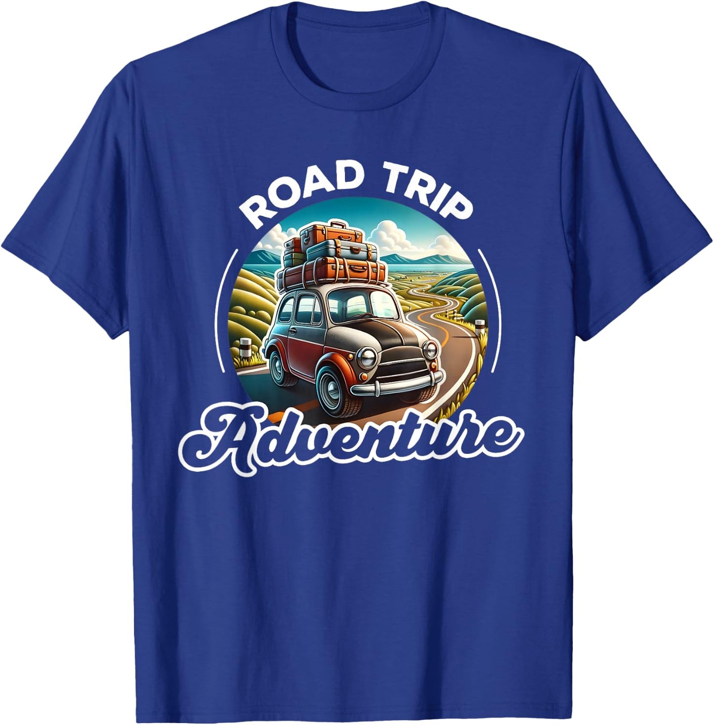 Road Trip Adventure Car, Family Vacation Trip, Summer Vacay T-Shirt - T-Shirt | Royal