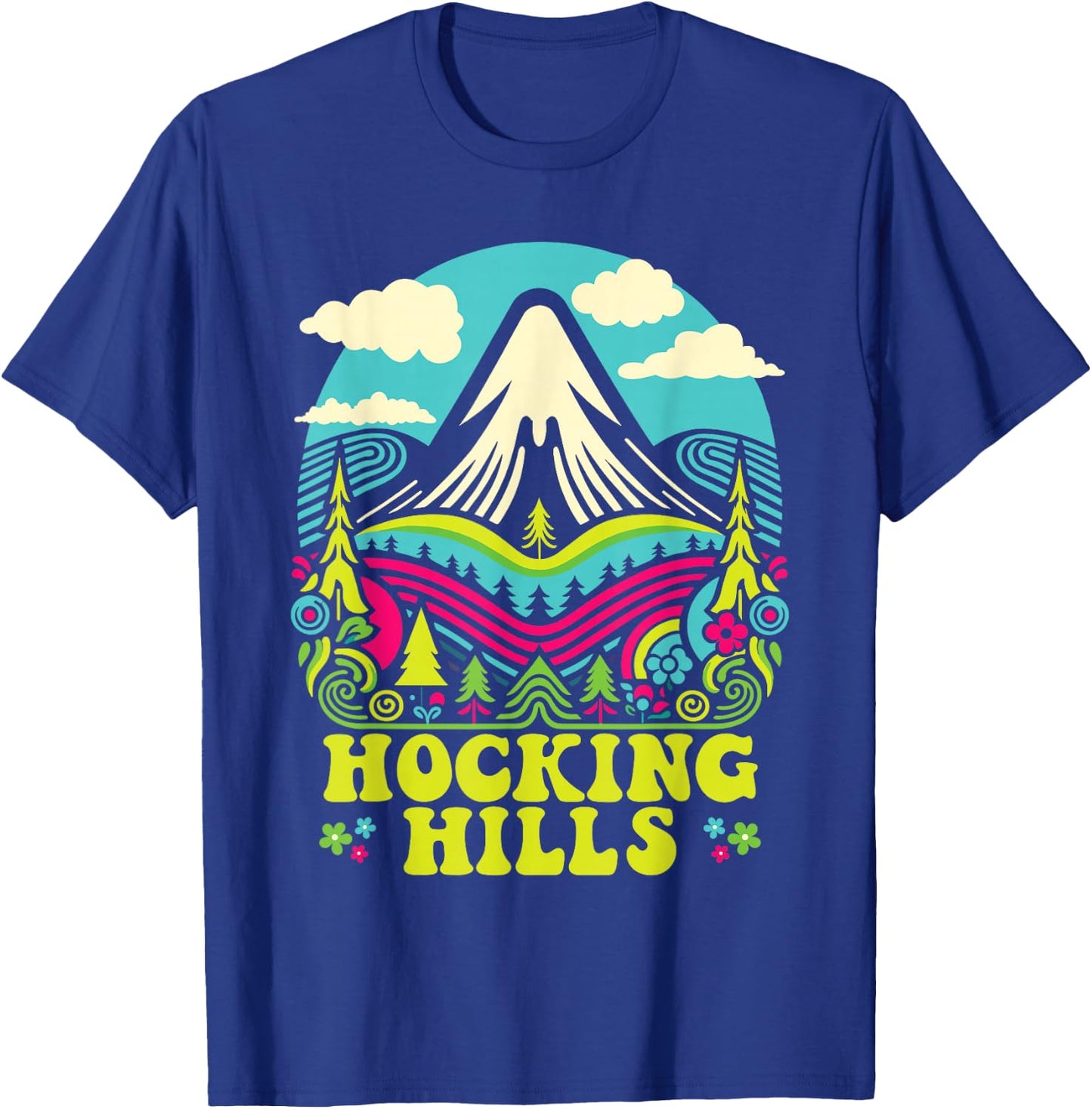 Hocking Hills Groovy, Hocking Hills T-Shirt - T-Shirt | Royal