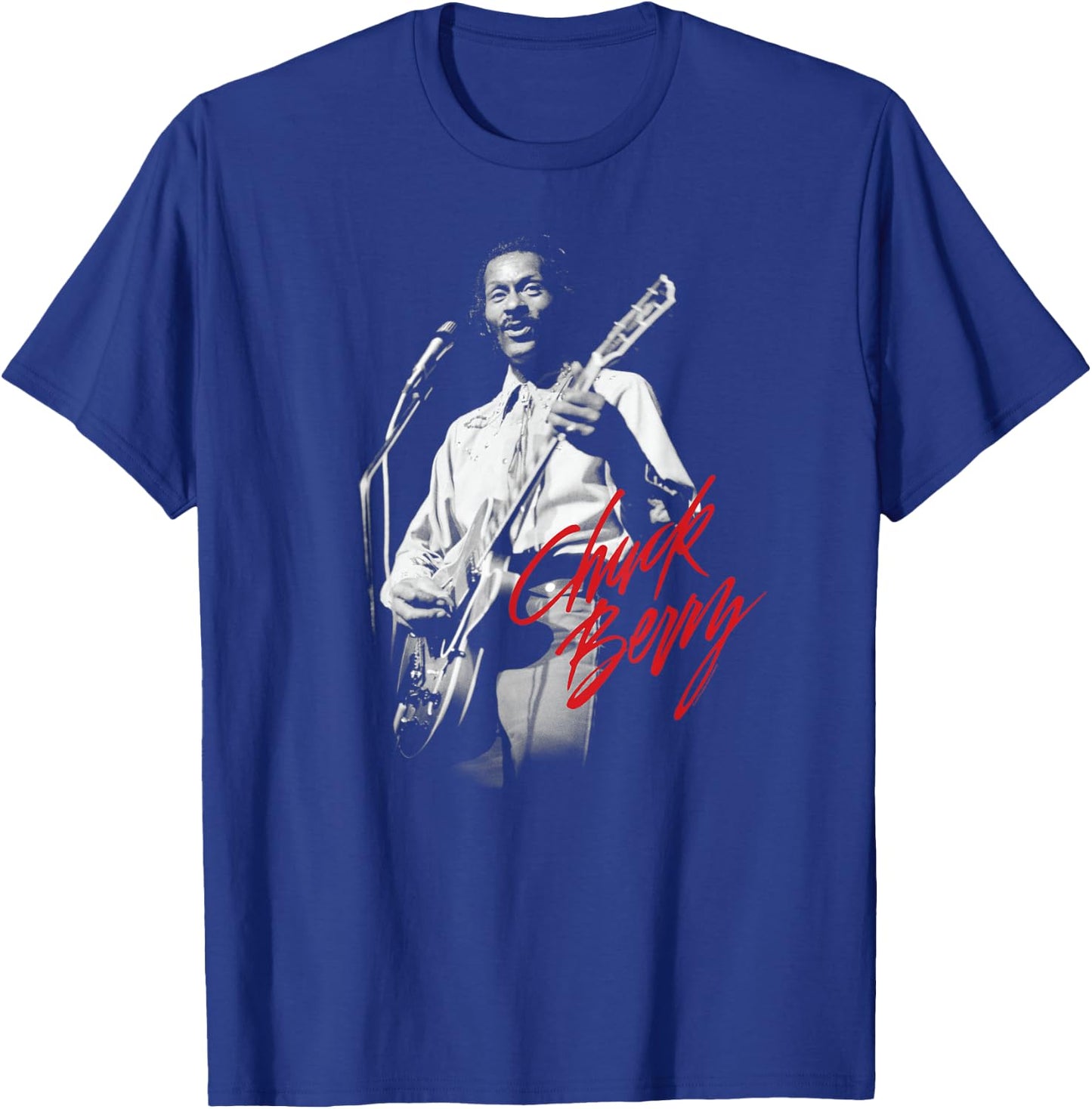 Chuck Berry Guitar Photo T-Shirt - T-Shirt | Royal