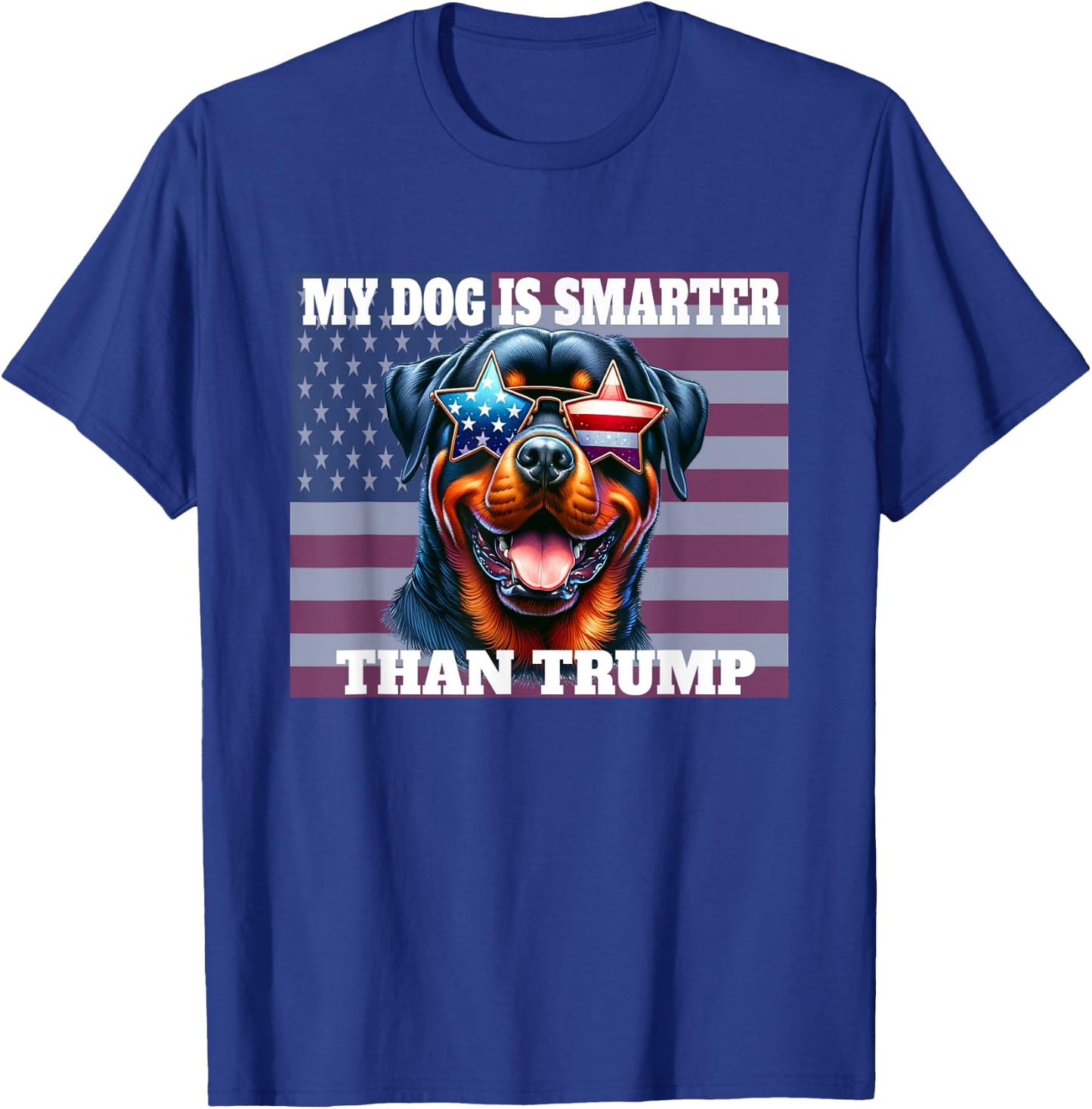 My Dog Is Smarter Than Trump funny anti-Trump dog lover Women Kids T-Shirt - T-Shirt | Royal