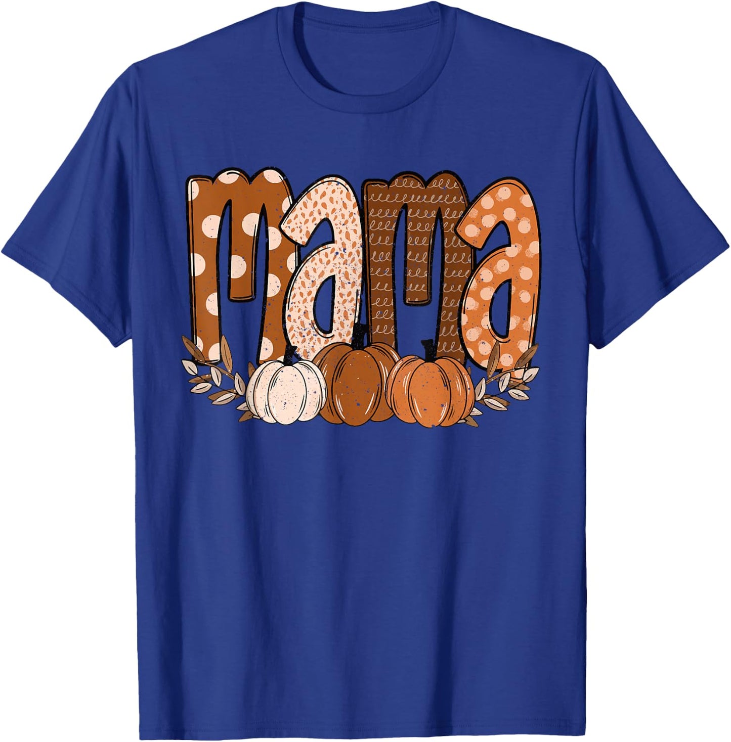 Funny Fall Vibes Coquette Bow Pumpkin Autumn Cute Fall Mama T-Shirt - T-Shirt | Royal