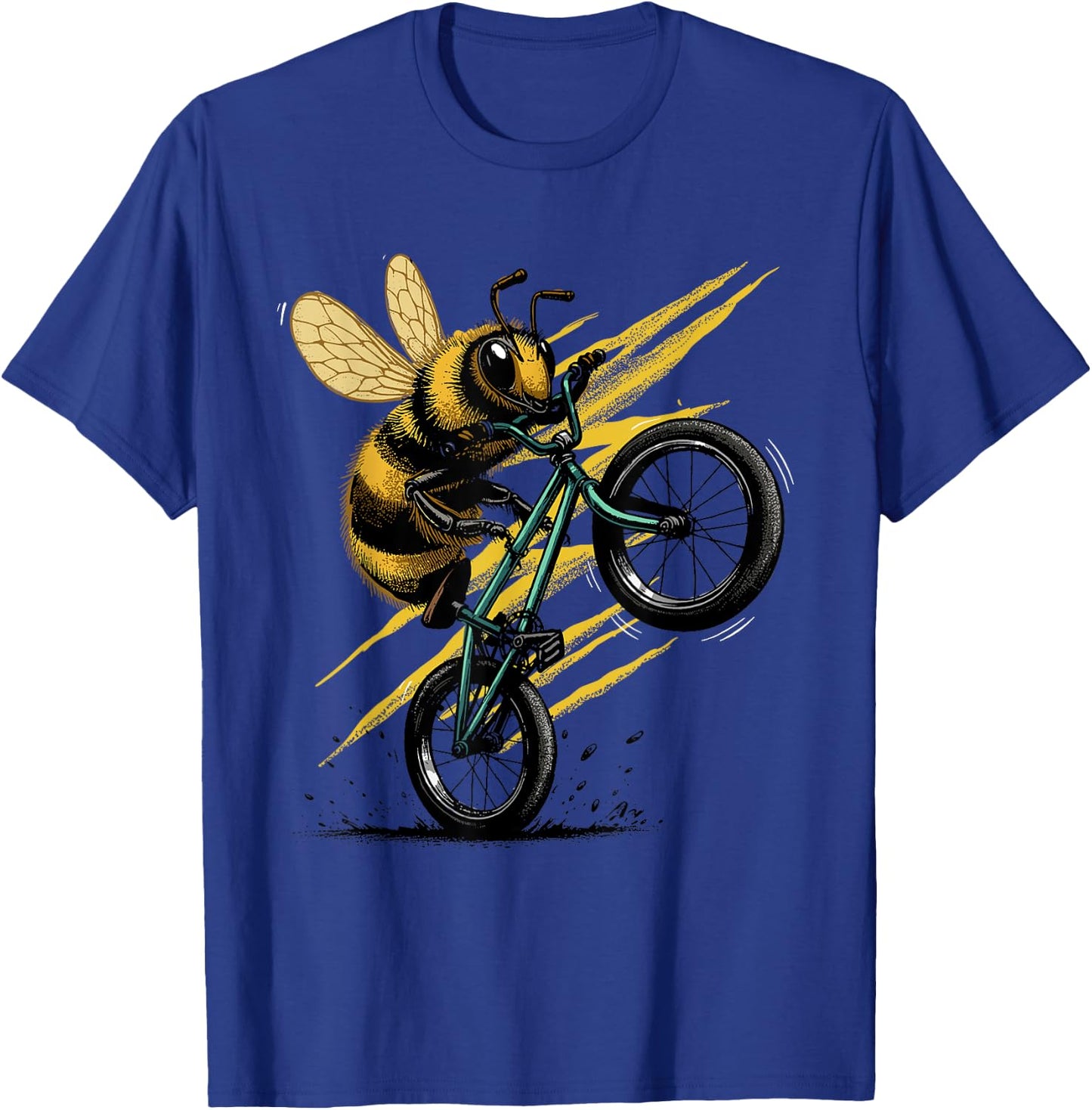 Bicycle Shirt Bee Cycling Funny Cyclist Bee Bicycling Bike T-Shirt - T-Shirt | Royal