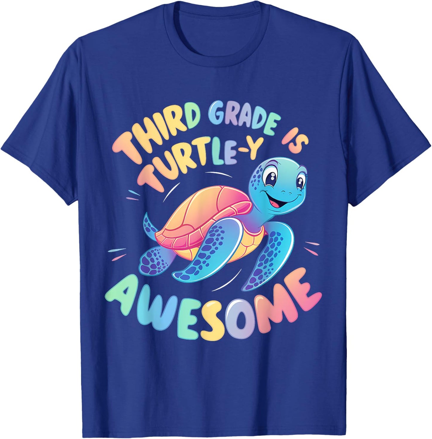 Third grade Turtle-y Awesome 3rd Grade Back to School T-Shirt - T-Shirt | Royal