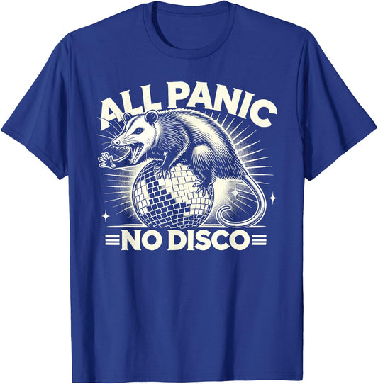 All Panic No Disco Opossum Funny Screaming Possum T-Shirt - T-Shirt | Royal