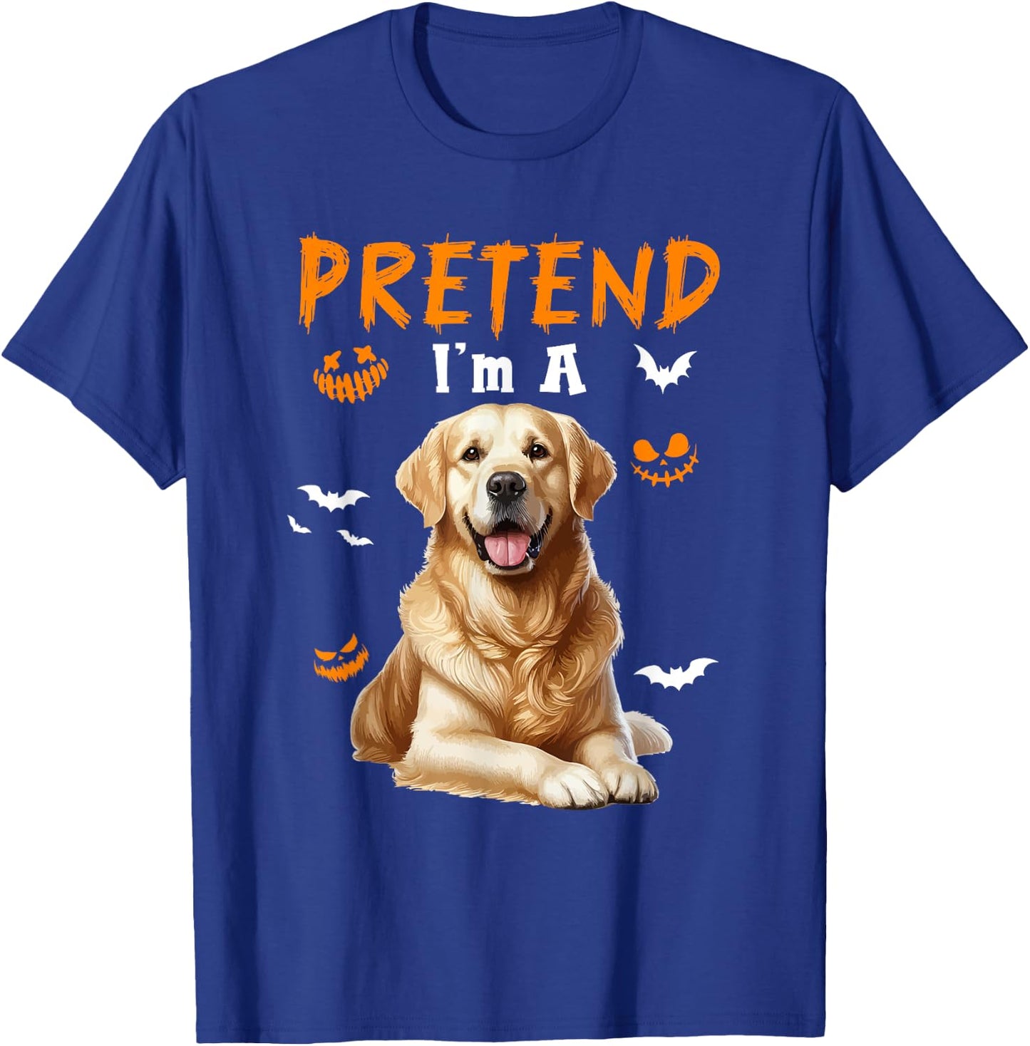 Pretend I'm A Golden Retriever Halloween Costume Owner Kids T-Shirt - T-Shirt | Royal