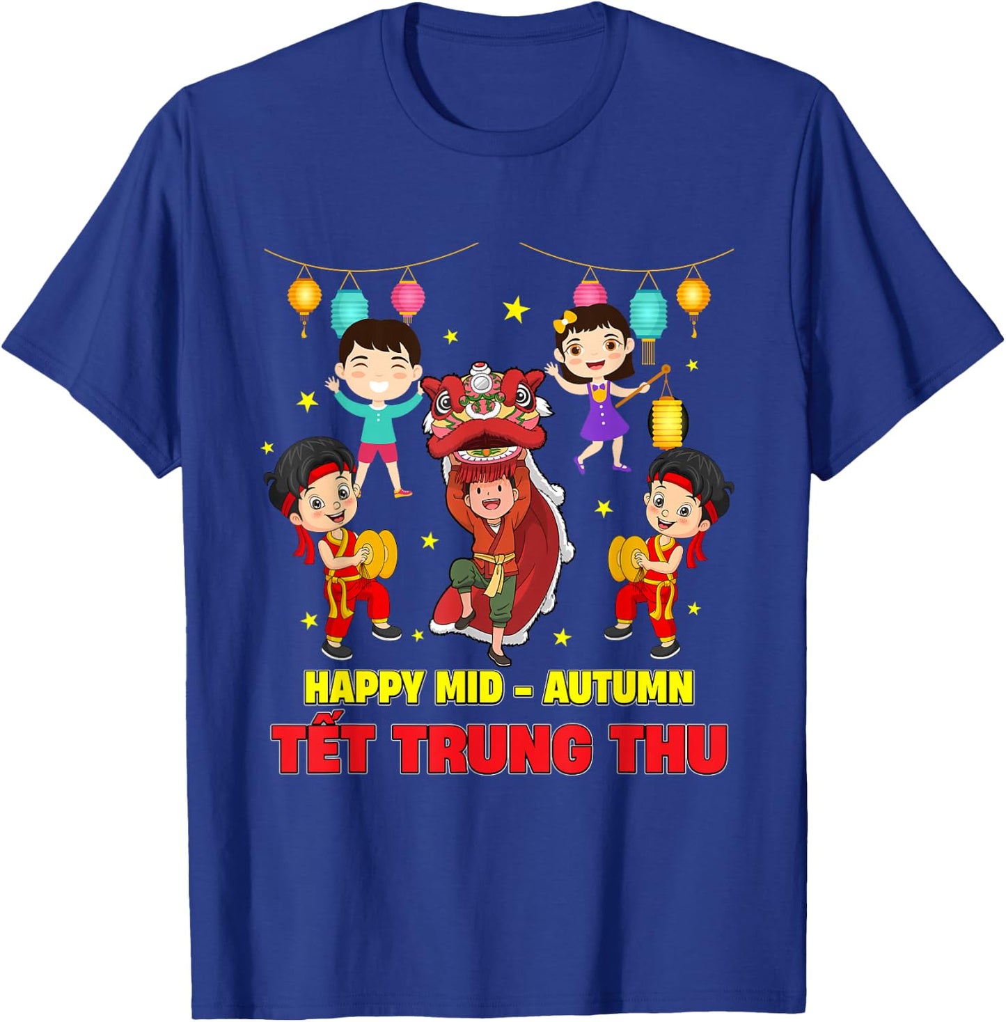 Tet Trung Thu Vietnamese Mid-Autumn Festival Lion Dance T-Shirt - T-Shirt | Royal