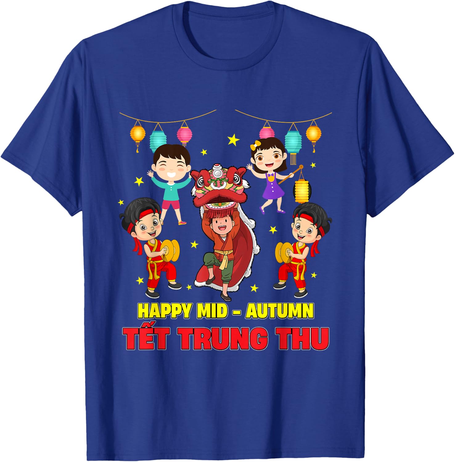 Tet Trung Thu Vietnamese Mid-Autumn Festival Lion Dance T-Shirt - T-Shirt | Royal