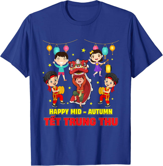 Tet Trung Thu Vietnamese Mid-Autumn Festival Lion Dance T-Shirt - T-Shirt | Royal