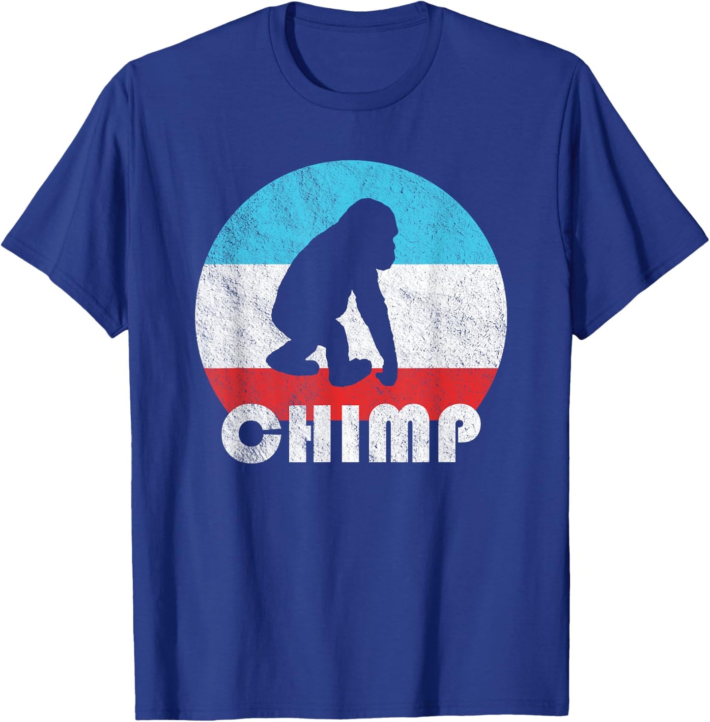 Baby Chimpanzee Chimp Vintage Retro Silhouette Gift T-Shirt - T-Shirt | Royal