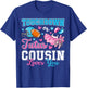 Touchdown or Tutus Cousin Loves You Cute Gender Reveal Baby T-Shirt - T-Shirt | Royal