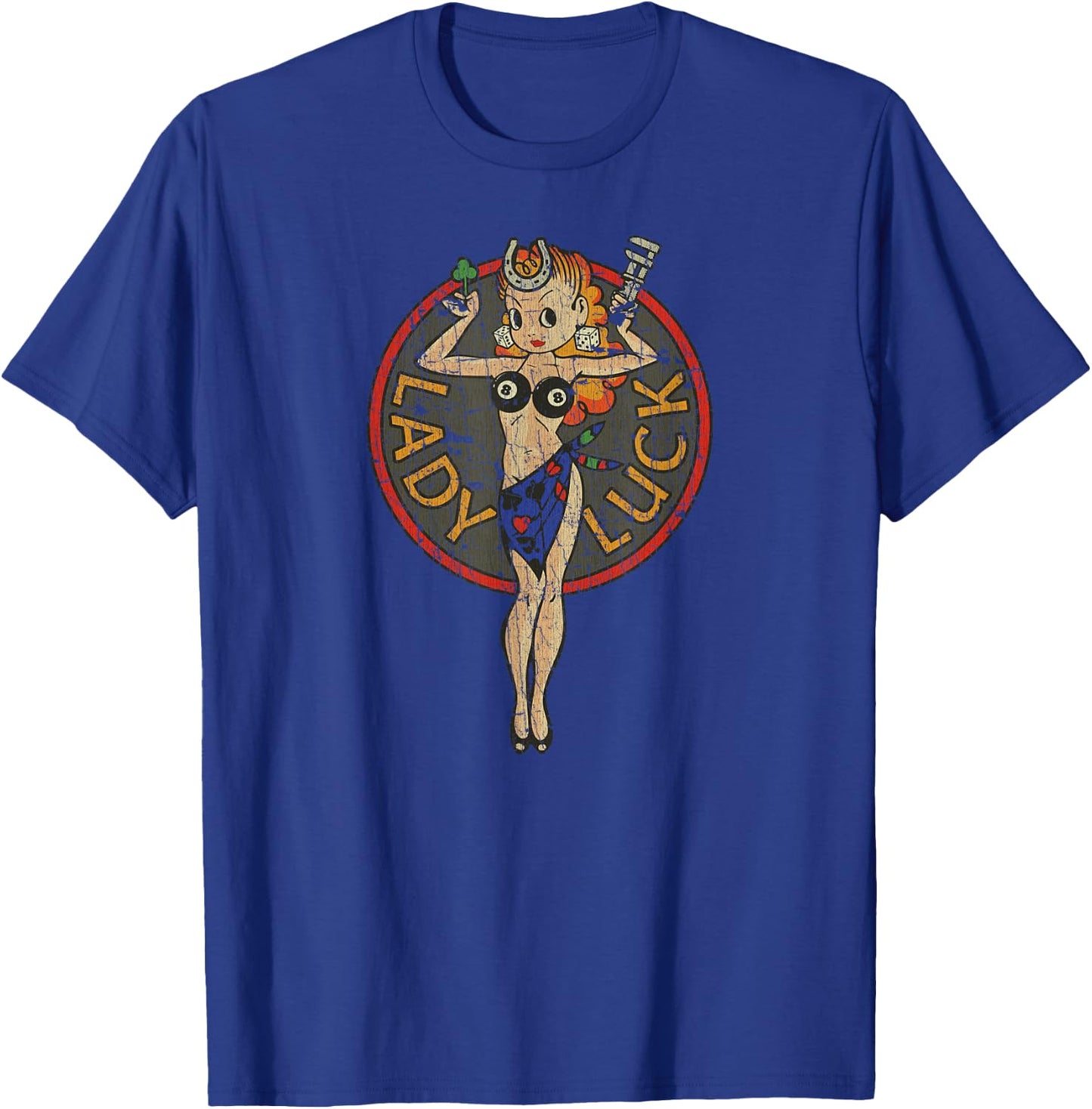 Traditional Lady Luck 1947 T-Shirt - T-Shirt | Royal