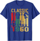 Vintage 1960 Funny 65 Birthday For Guitar Lover T-Shirt - T-Shirt | Royal