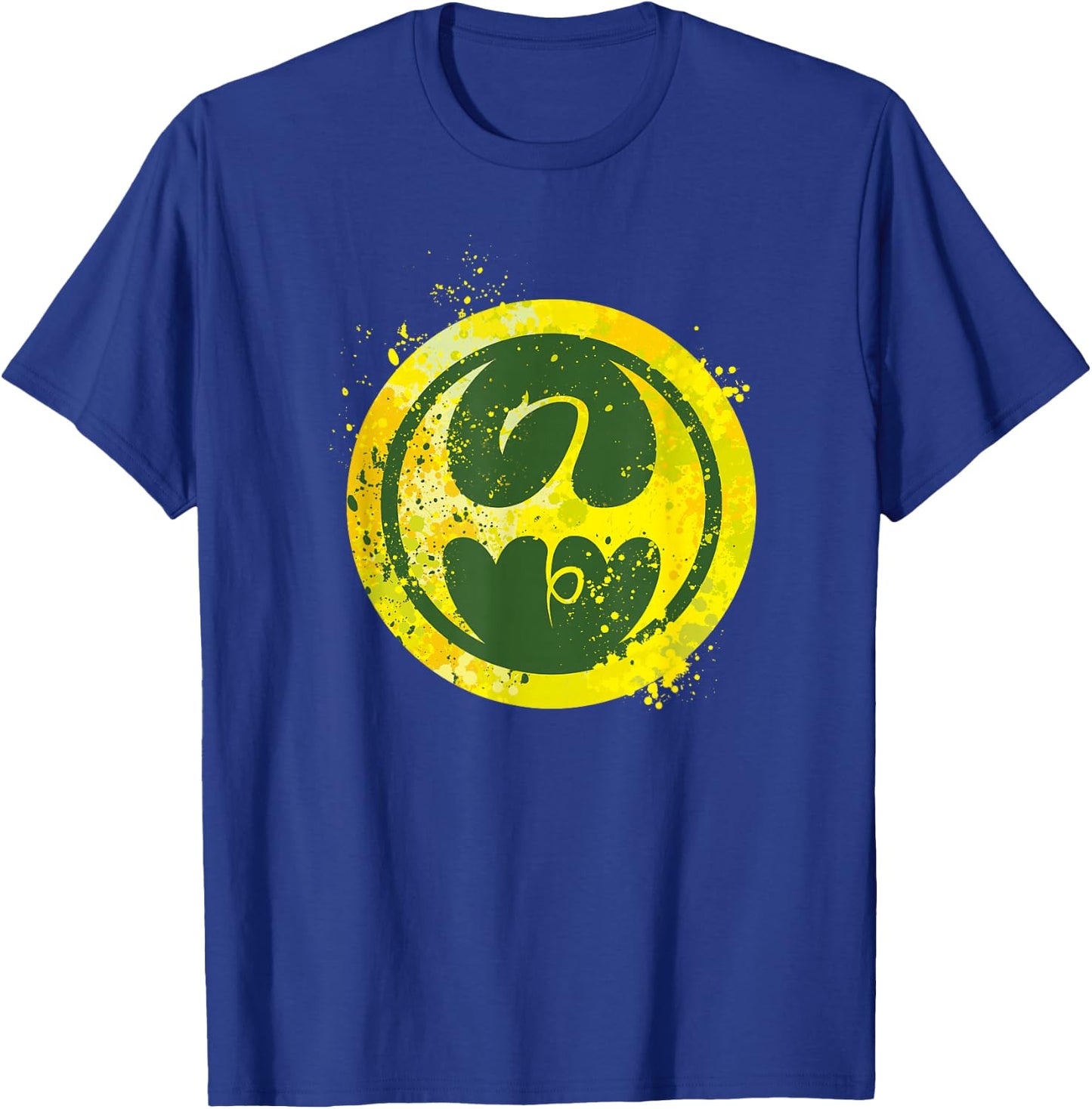 Marvel Iron Fist Dragon Splatter Comic Color Logo T-Shirt - T-Shirt | Royal