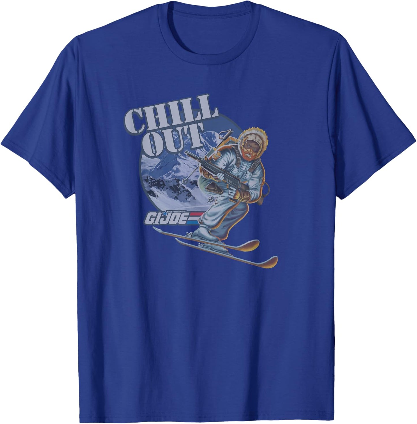 G.I. Joe A Real American Hero Chill Out Ice Skiing Retro T-Shirt - T-Shirt | Royal