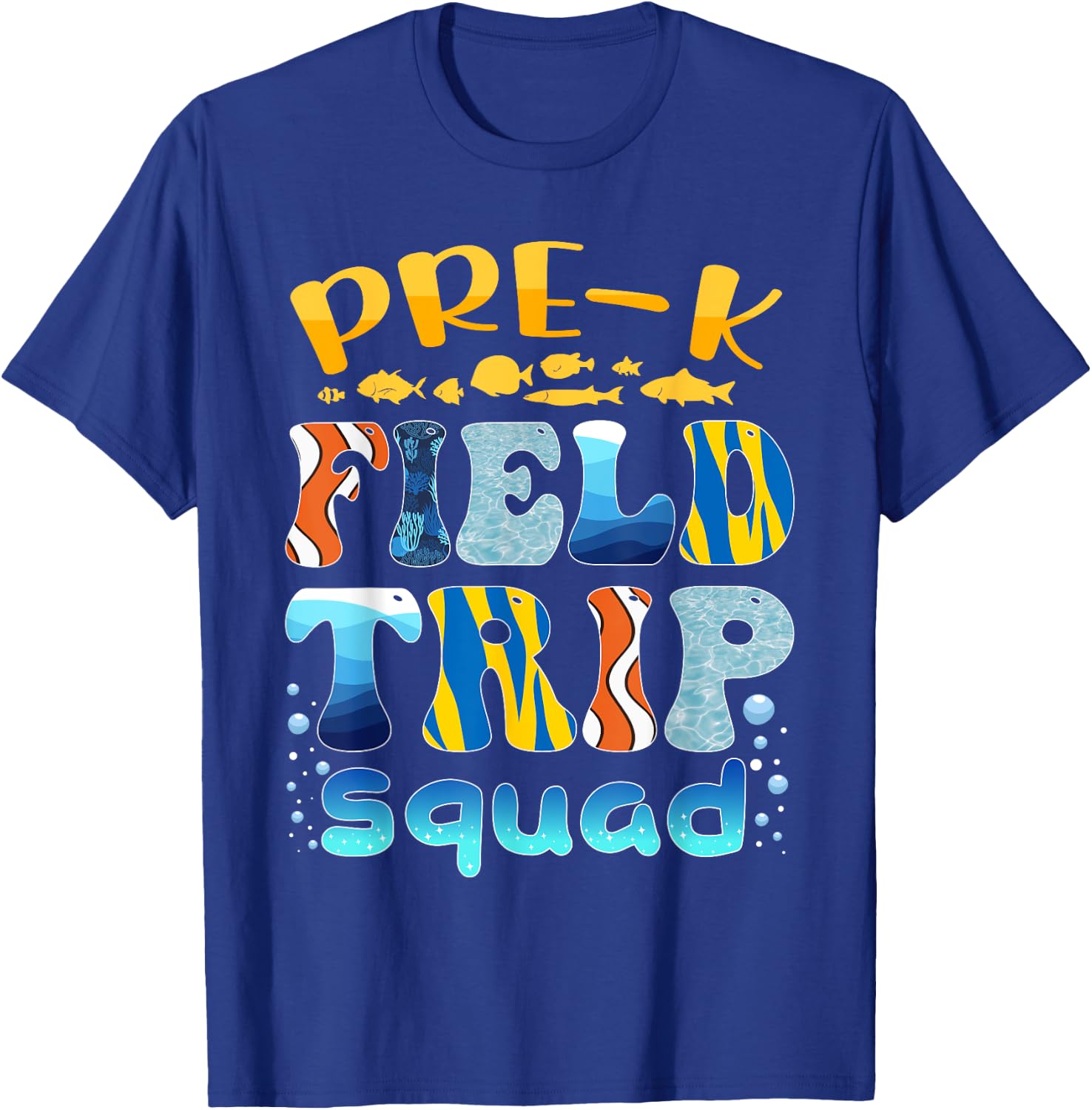 Pre-K Aquarium Field Trip Squad Pre-K Field Day T-Shirt - T-Shirt | Royal