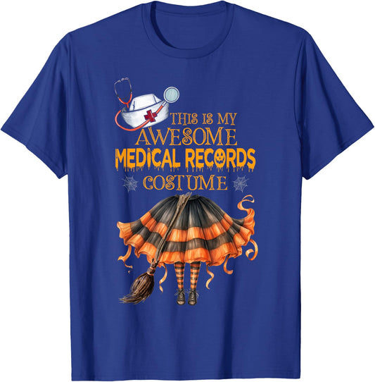This is my Halloween Medical Records Costume Medical Records T-Shirt - T-Shirt | Royal