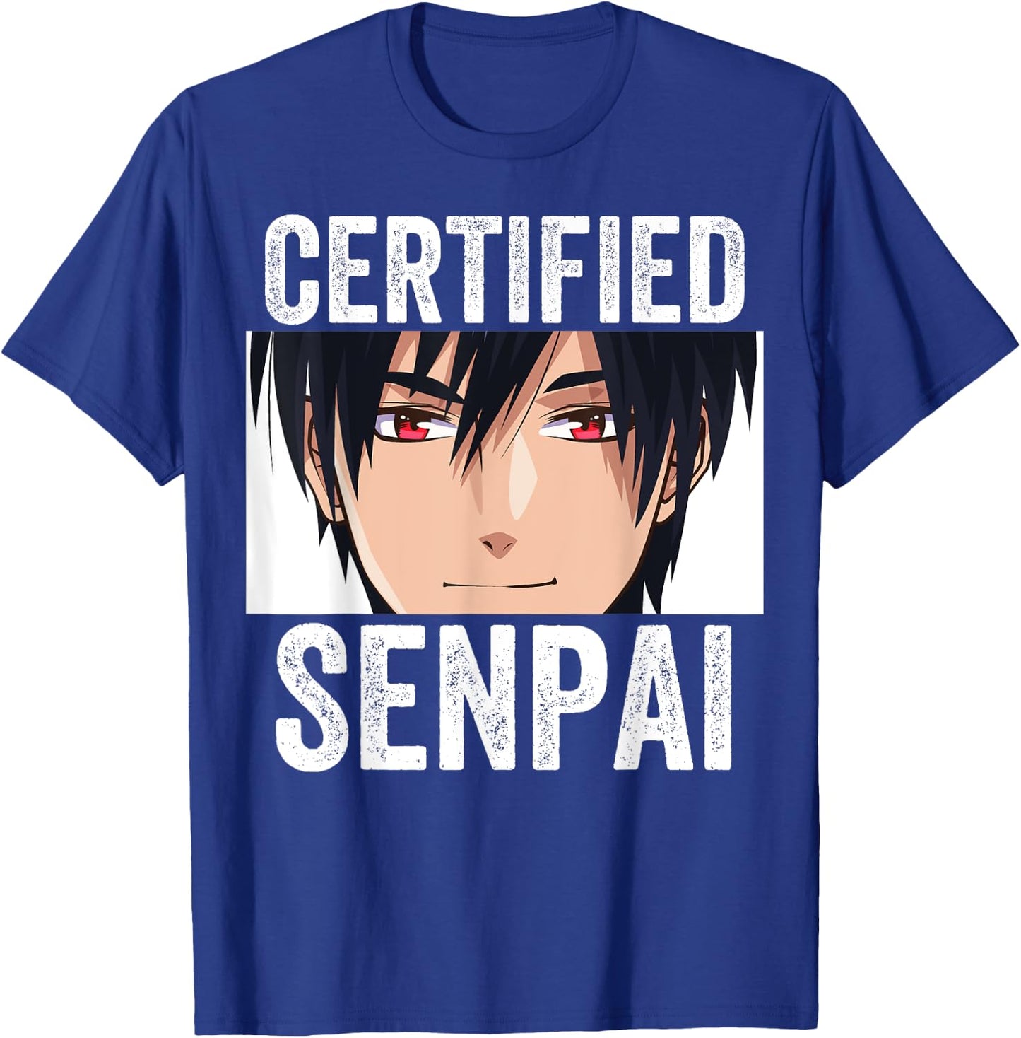 Funny Anime Merch for Teen Boys and Weebs - Certified Senpai T-Shirt - T-Shirt | Royal