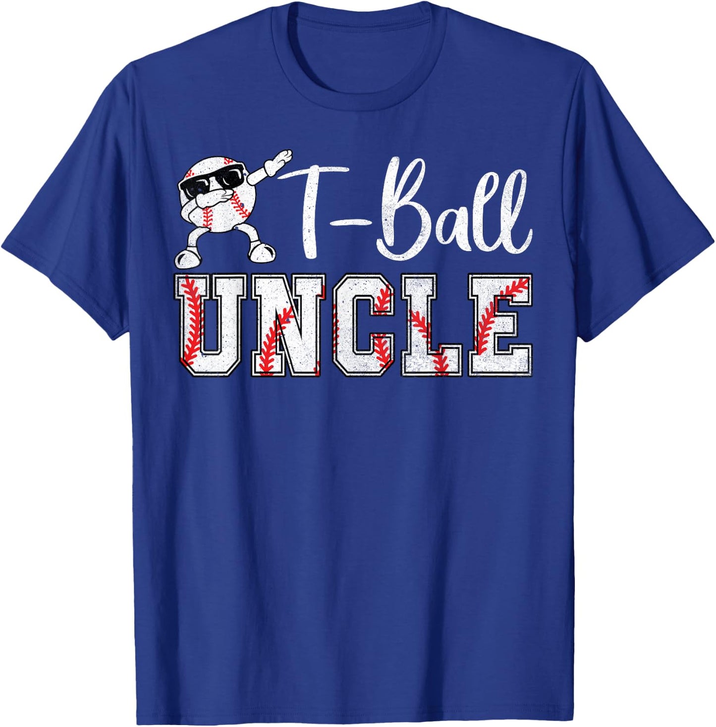 Ball Uncle Heart Funny T-Ball Uncle T-Shirt - T-Shirt | Royal