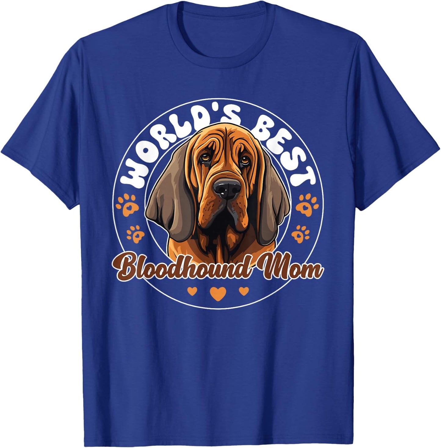 Bloodhound Groovy World's Best Bloodhound Mom T-Shirt - T-Shirt | Royal