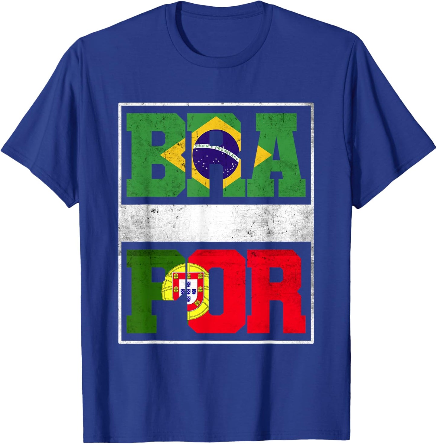 Brazil and Portugal Mix Heritage Brazilian Portuguese Roots T-Shirt - T-Shirt | Royal