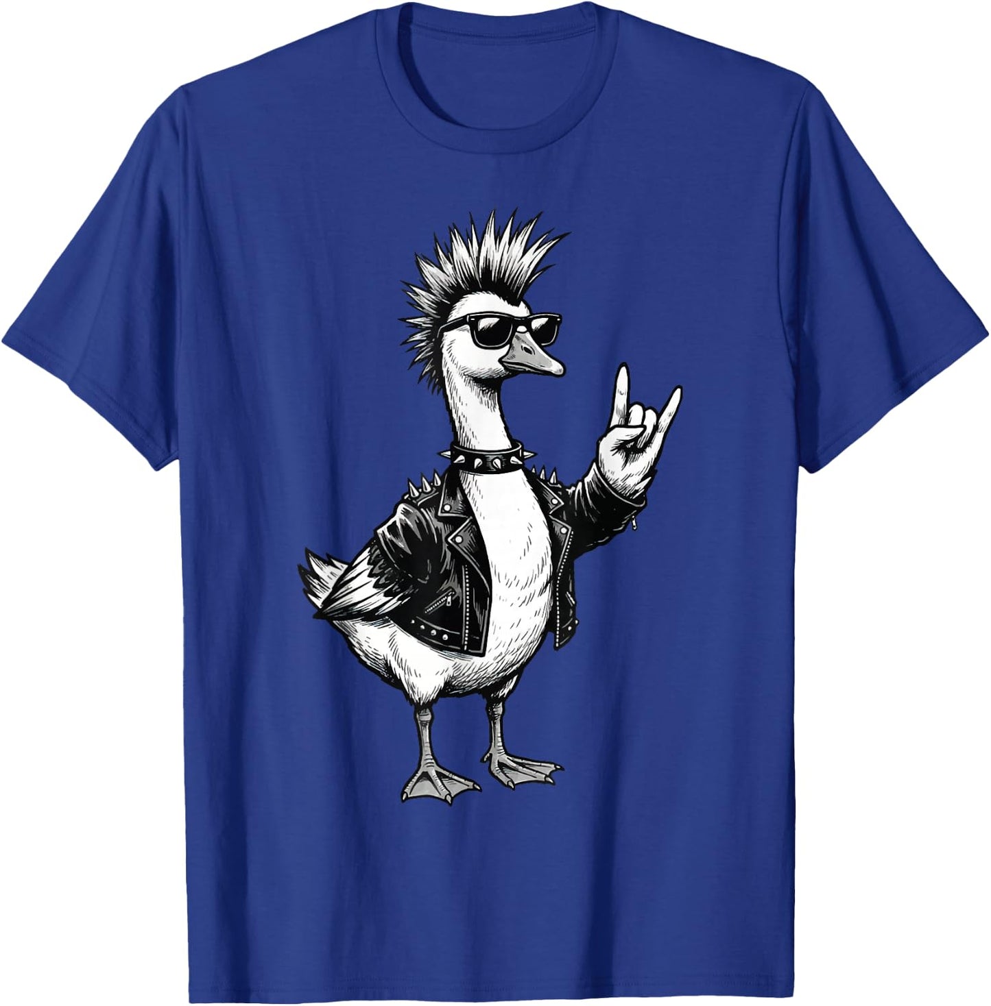 Goose Punk Rock Duck Alternative T-Shirt - T-Shirt | Royal