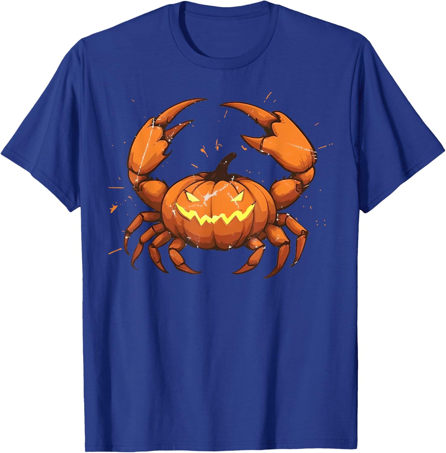 Spooky Crab Pumpkin Cute Easy Lazy Animal Halloween Costume T-Shirt - T-Shirt | Royal