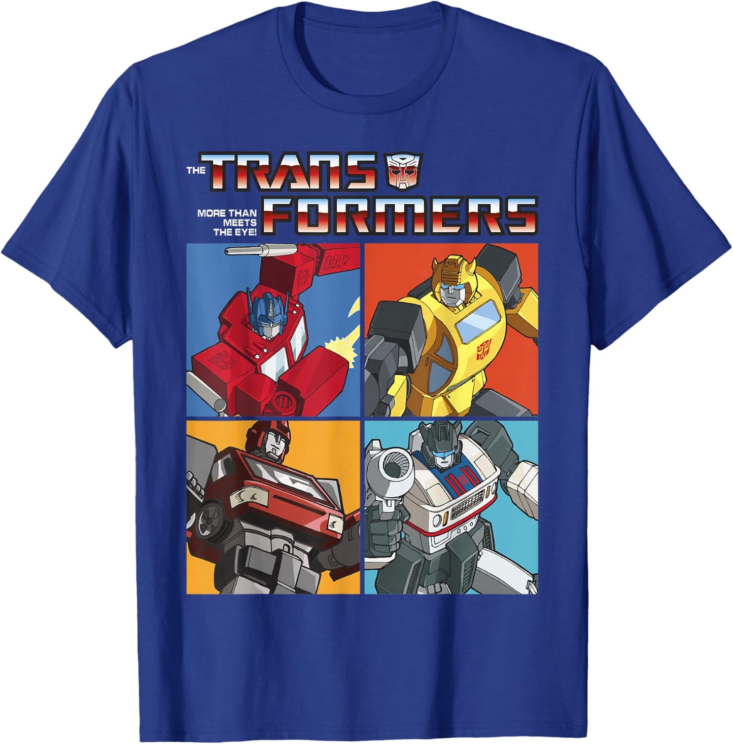 Transformers Retro Autobots Box Up Logo T-Shirt - T-Shirt | Royal