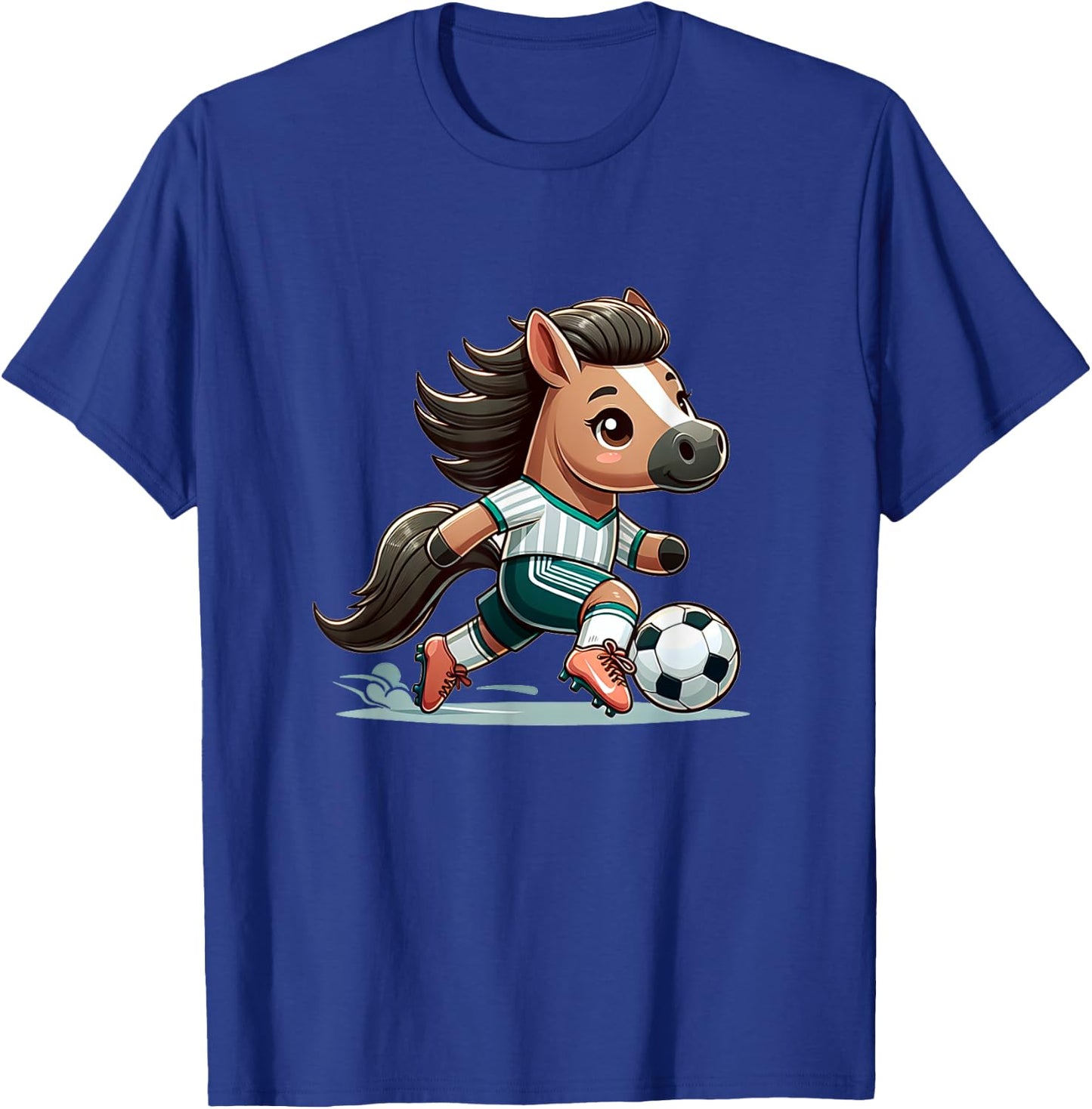 Cute Soccer Player Horse T-Shirt - T-Shirt | Royal