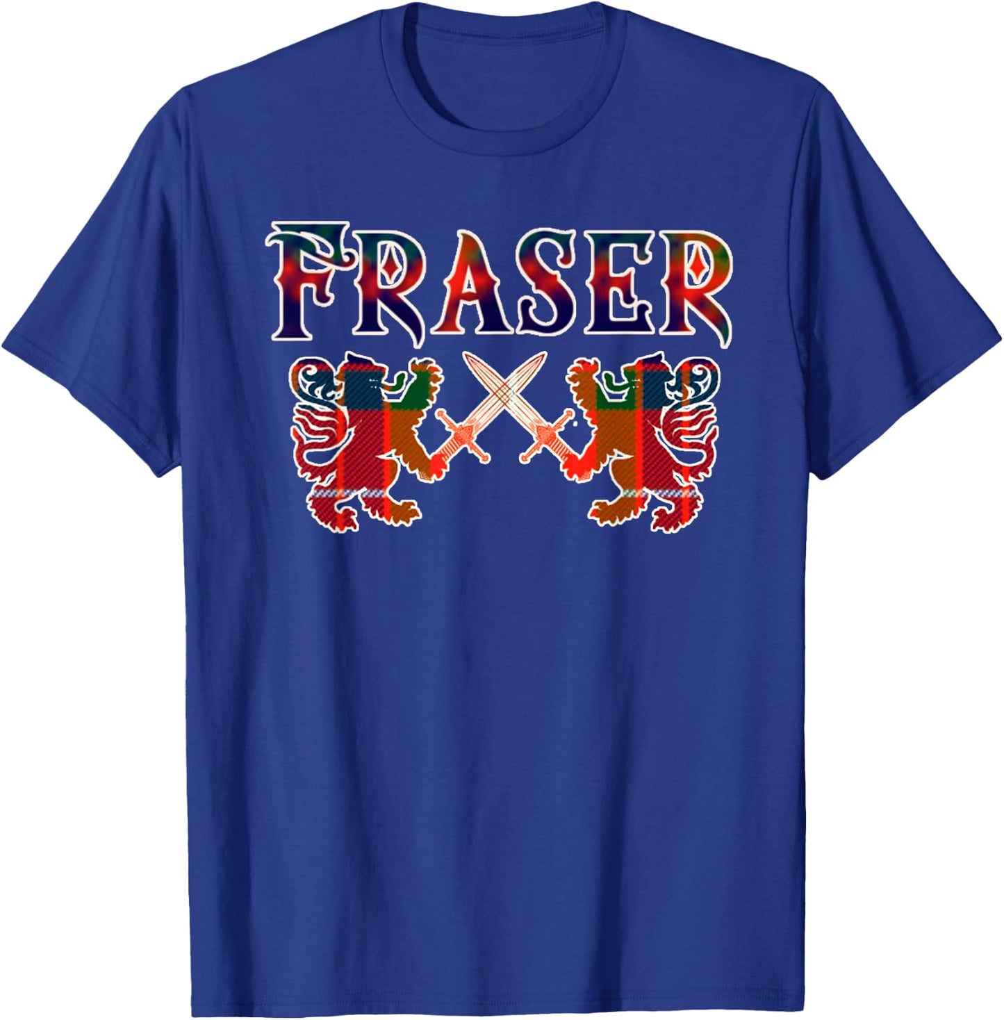 Clan Fraser Scottish Family Kilt Tartan Lion T-Shirt - T-Shirt | Royal