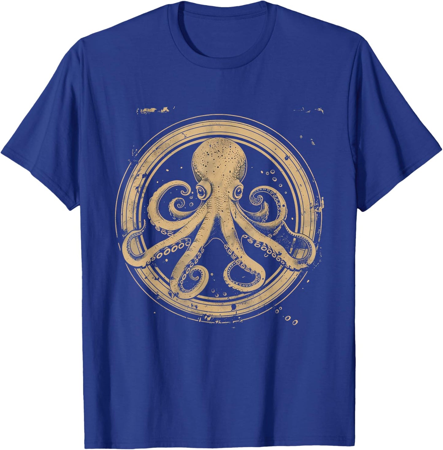 Octopus Artwork Marine Mammal Ocean Sea Animal Lover T-Shirt - T-Shirt | Royal