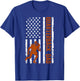 Quarterback Dad Of A Football Quarterback Father US Flag T-Shirt - T-Shirt | Royal