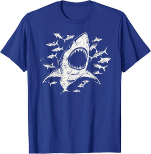White Shark Lover Marine Biology Animal Science T-Shirt - T-Shirt | Royal