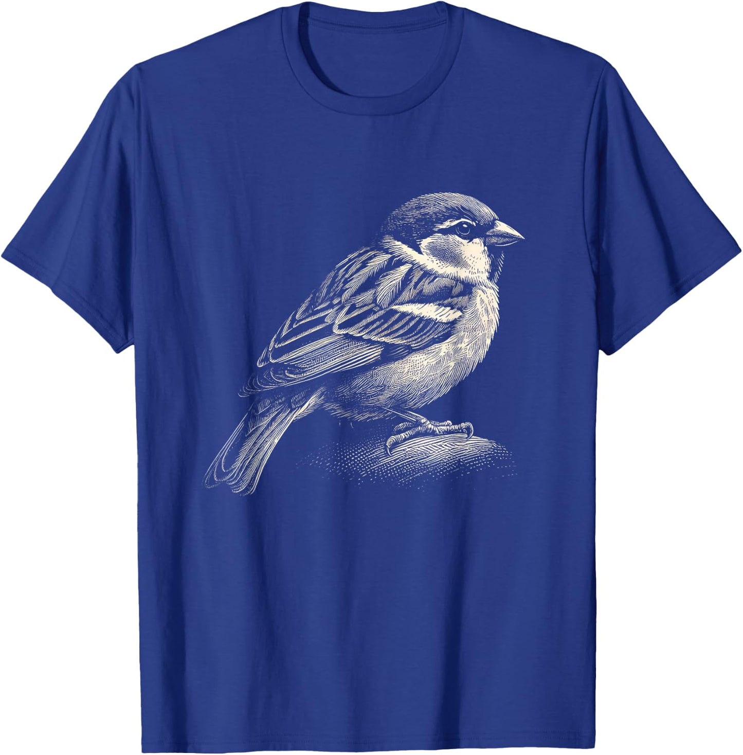 Sparrow Bird Graphic Art Design T-Shirt - T-Shirt | Royal