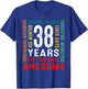 38 Years Old Vintage Retro 38th Birthday Gifts 456 Months T-Shirt - T-Shirt | Royal