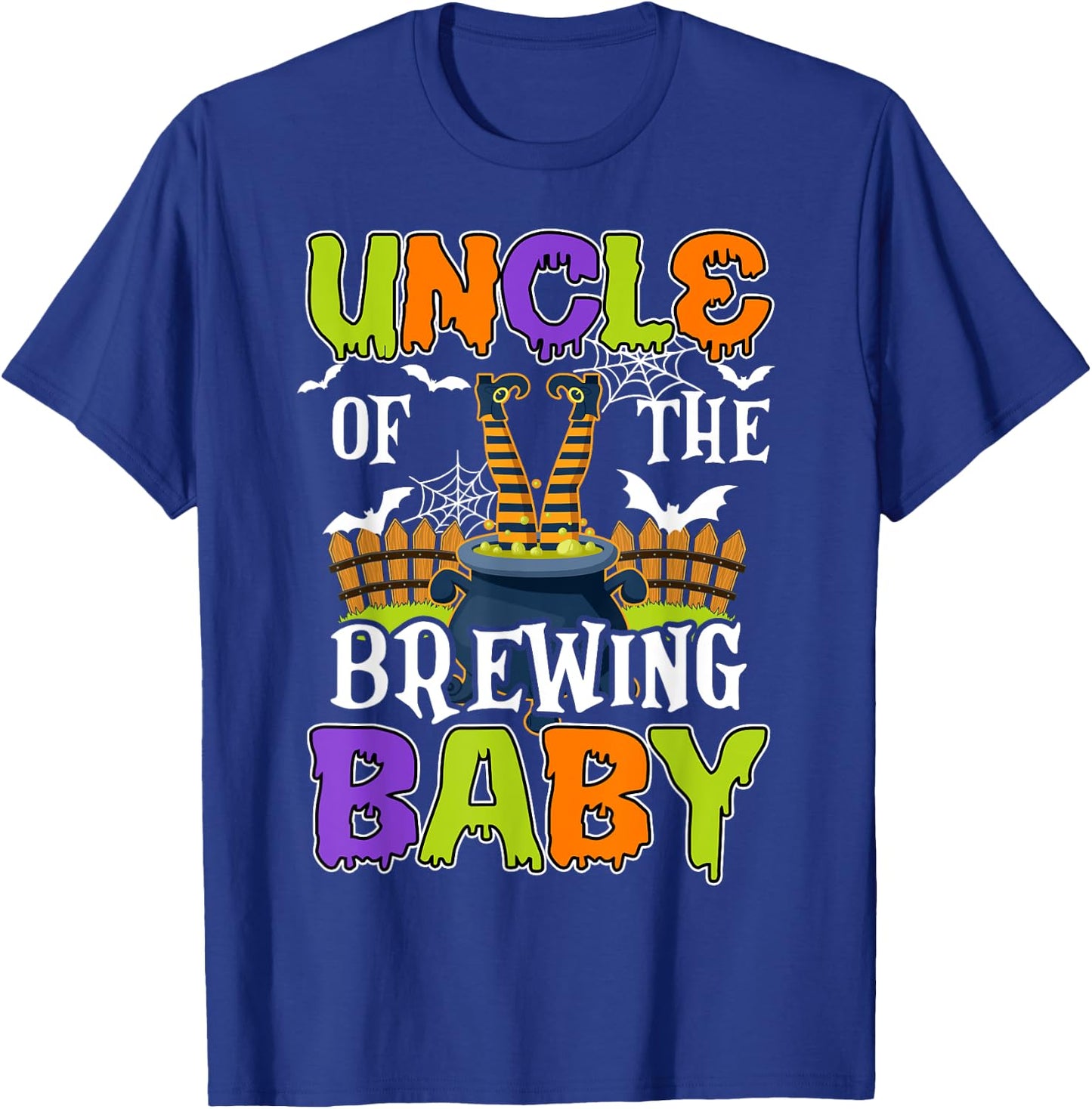 Uncle Of The Brewing Baby Halloween Witch Baby Funny T-Shirt - T-Shirt | Royal