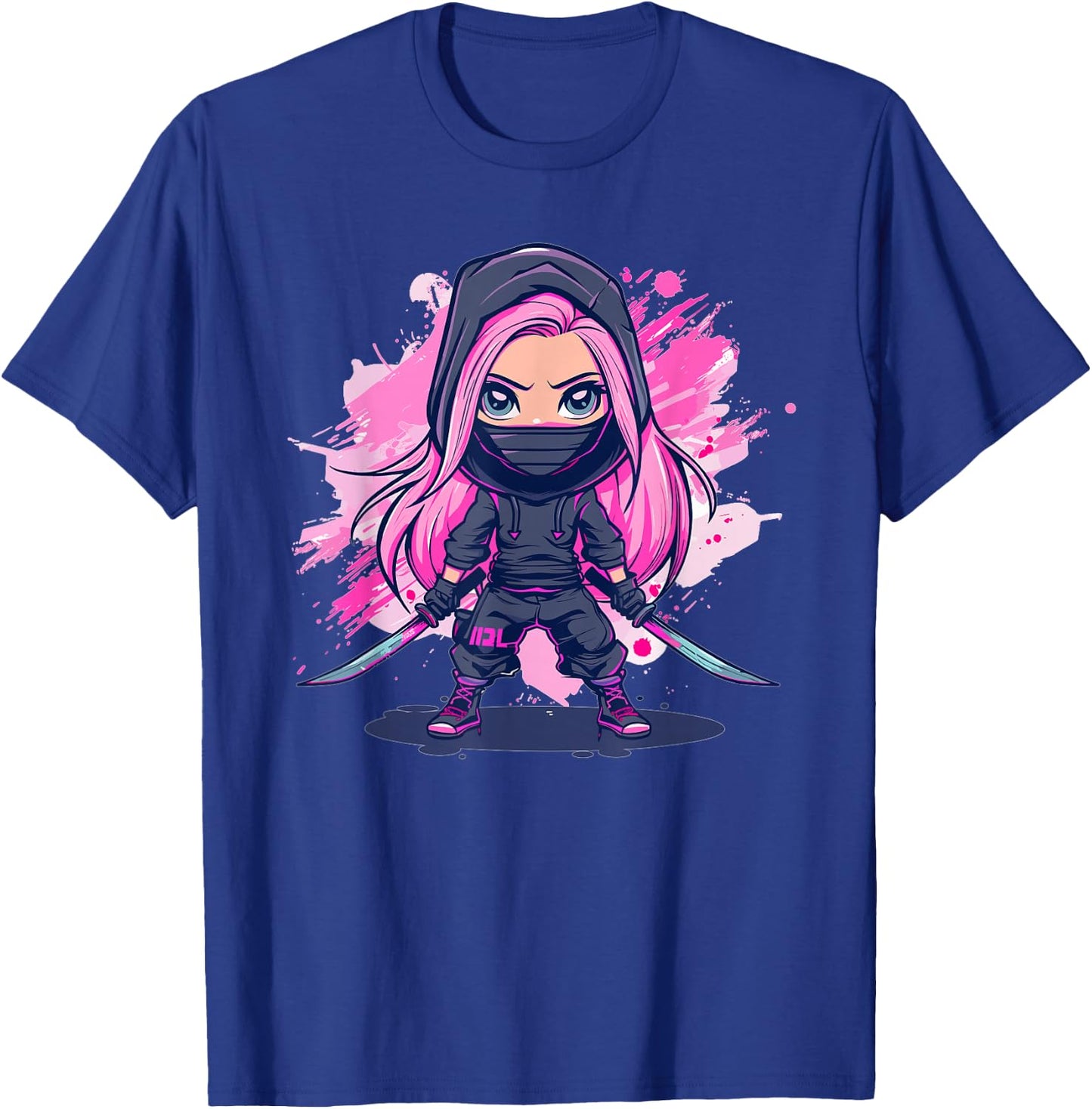 Cute Ninja Girl I Pastel Ninja T-Shirt - T-Shirt | Royal