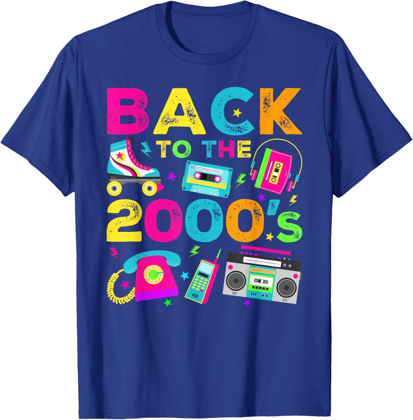 Back To 2000's 2000s Vintage Style 2000s Retro Party T-Shirt - T-Shirt | Royal