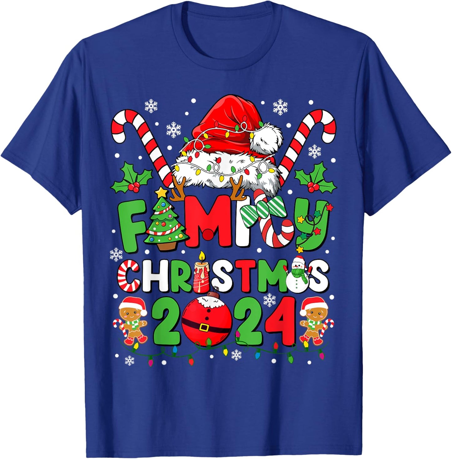 Christmas 2024 Family Matching Outfits Team Santa Elf Squad T-Shirt - T-Shirt | Royal