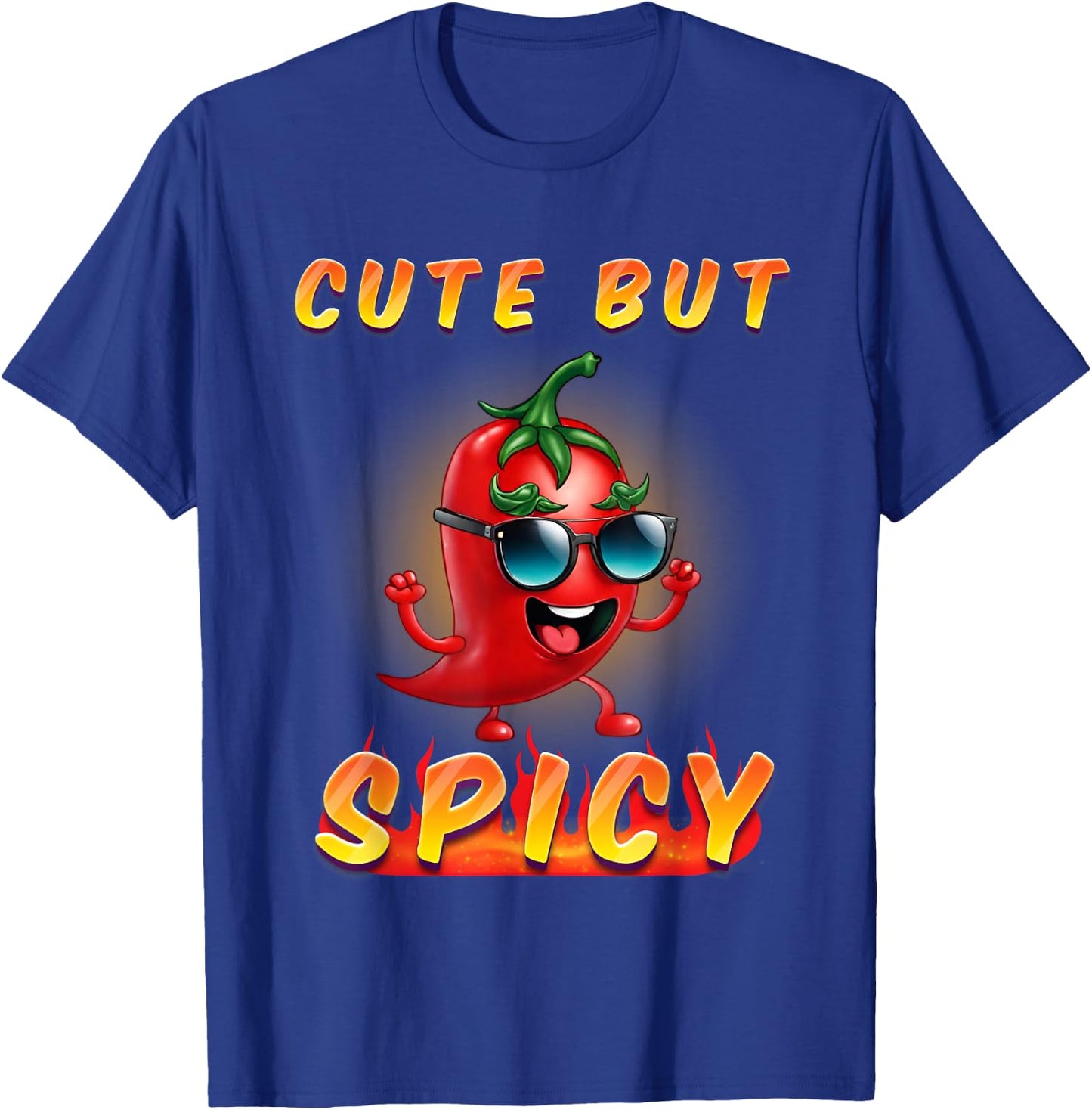Kids Cute But Spicy Mexican Cinco De Mayo Chili Boys Girls T-Shirt - T-Shirt | Royal