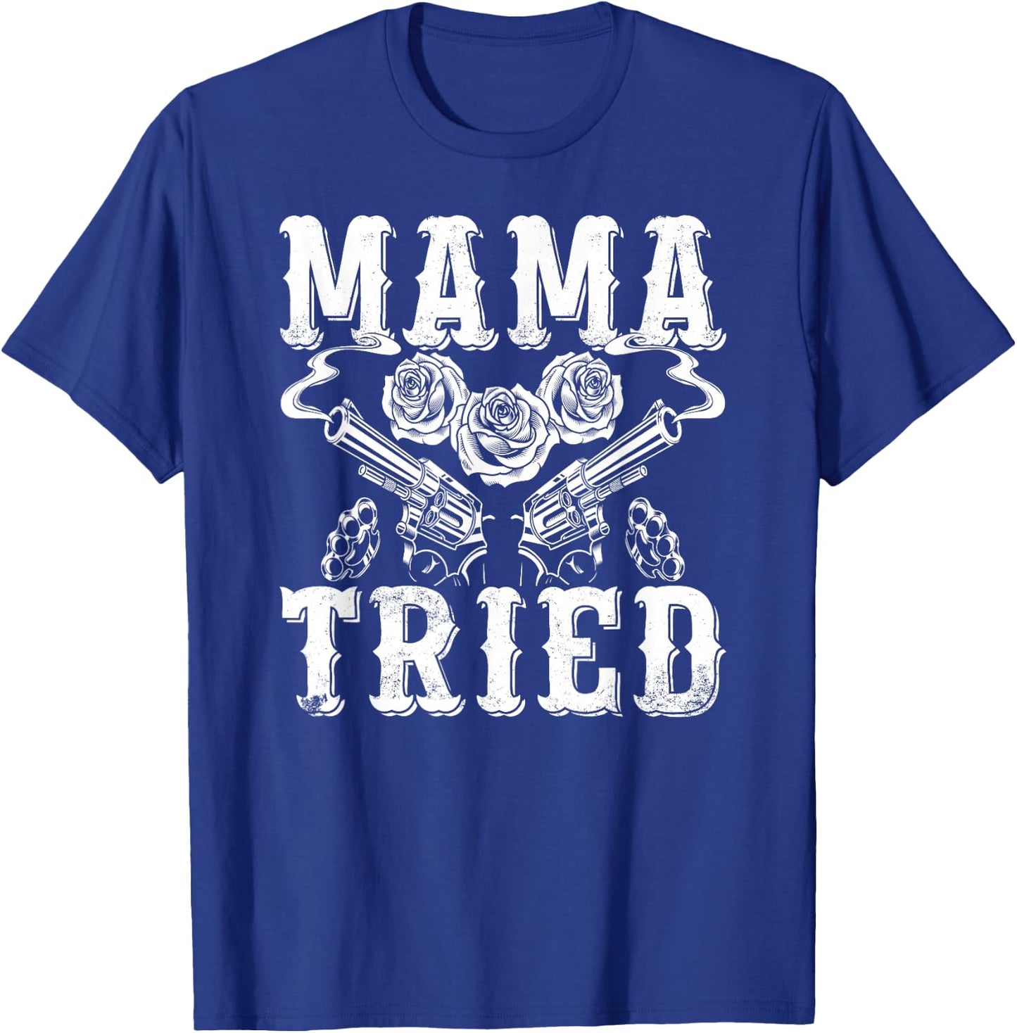 Outlaw Music Vintage Mama Tried Country T-Shirt - T-Shirt | Royal