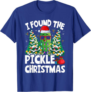 I Found The Pickle Christmas Sarcastic Santa Pickle T-Shirt - T-Shirt | Royal