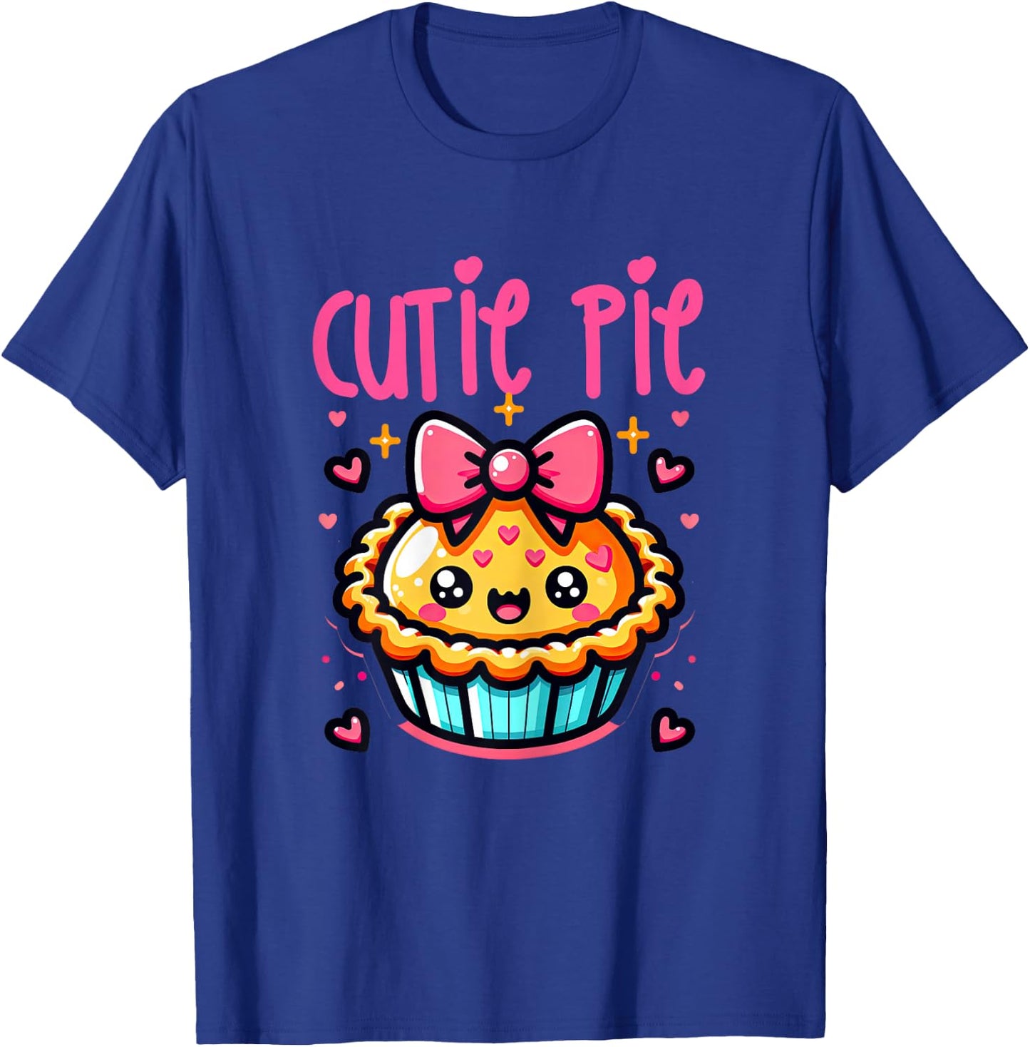 Girls Cutie Pie Cute School Adorable Girls Size 10-12 7-8 T-Shirt - T-Shirt | Royal