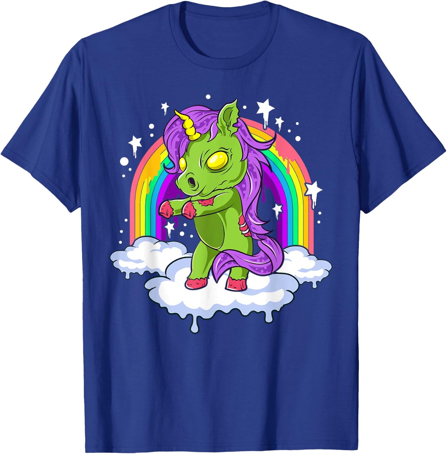 Halloween Unicorn Zombie Zombicorn T-Shirt - T-Shirt | Royal