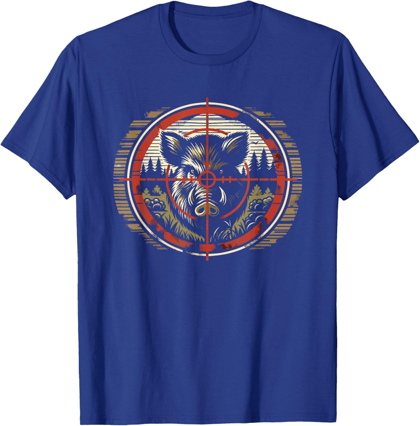 Hunting Wildlife Fishing Outdoors Deer Animal Forest Hunt T-Shirt - T-Shirt | Royal