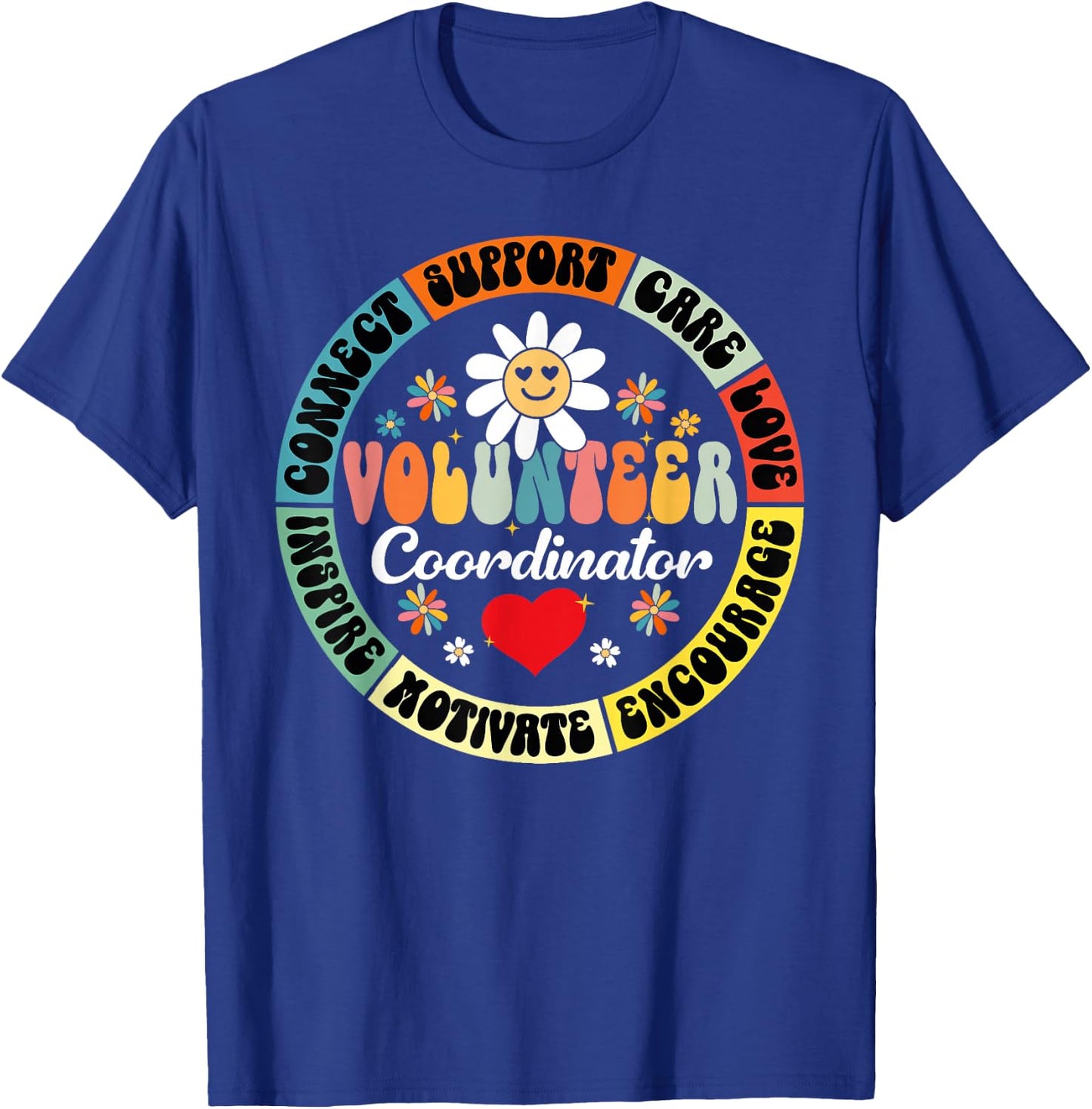 Volunteer Coordinator Appreciation Week Back to School Retro T-Shirt - T-Shirt | Royal