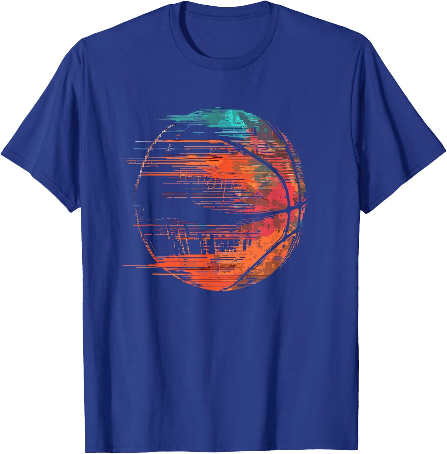 Basketball Ball Sketch T-Shirt - T-Shirt | Royal