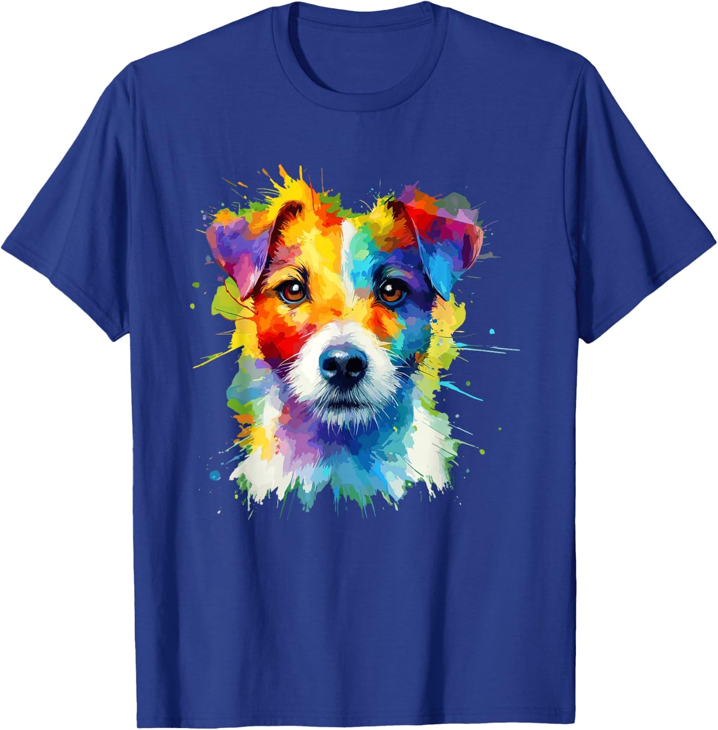 Colorful Splash Art Jack Russell Terrier Jack Russells T-Shirt - T-Shirt | Royal
