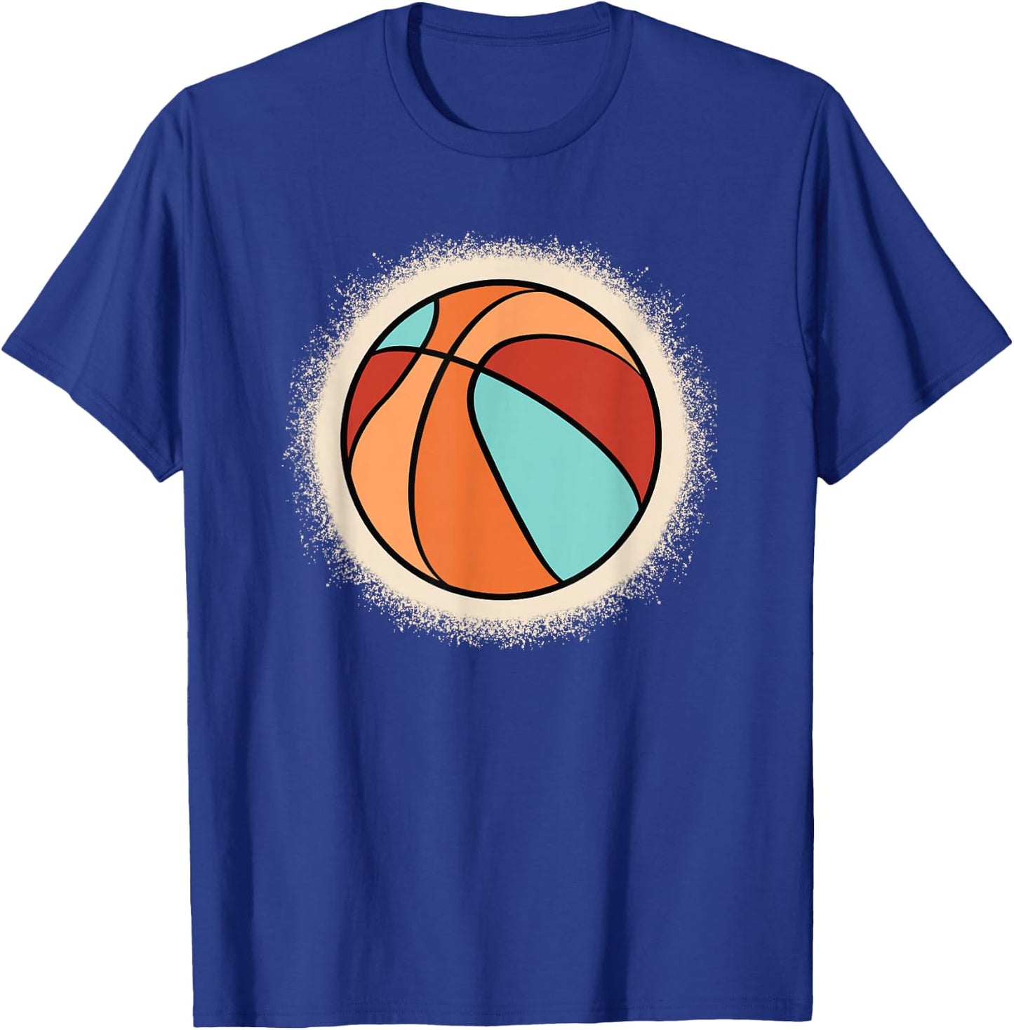 Retro Basketball Vintage Basketball Player Men Boys T-Shirt - T-Shirt | Royal